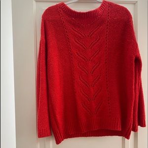 Women’s bright red sweater